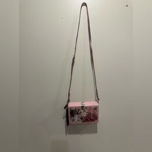 Dolce & Gabbana Small Pink Floral Plexiglass & Acrylic-Minaudiere Bag